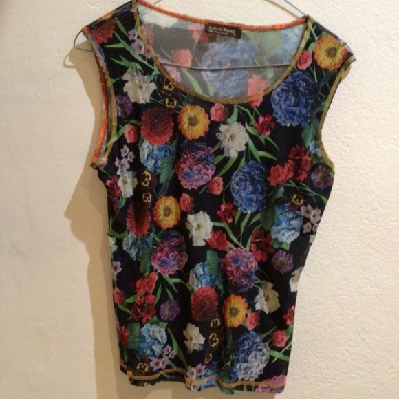 David Pond  - floral print sleeveless top and cardigan set, size 12 - Picture 2 of 3